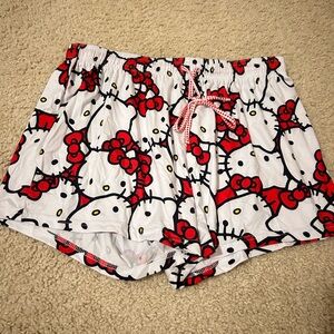 Hello Kitty Red and Black Patterned Sleep Shorts